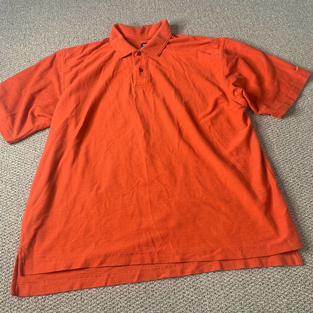 Nike Golf Mens Polo Shirt Size XXL Red Orange Short Sleeves Pullover Swoosh